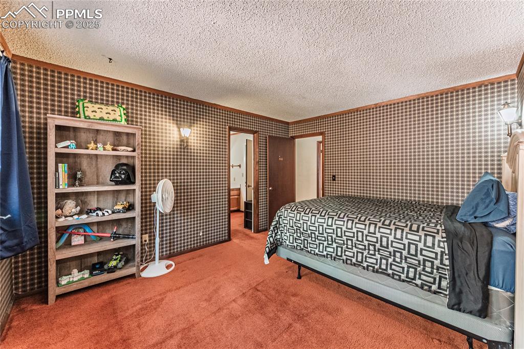 7190 Burgess Road Colorado Springs, CO 80908 - Photo 46 of 50 a bedroom with a bed and a cabinets