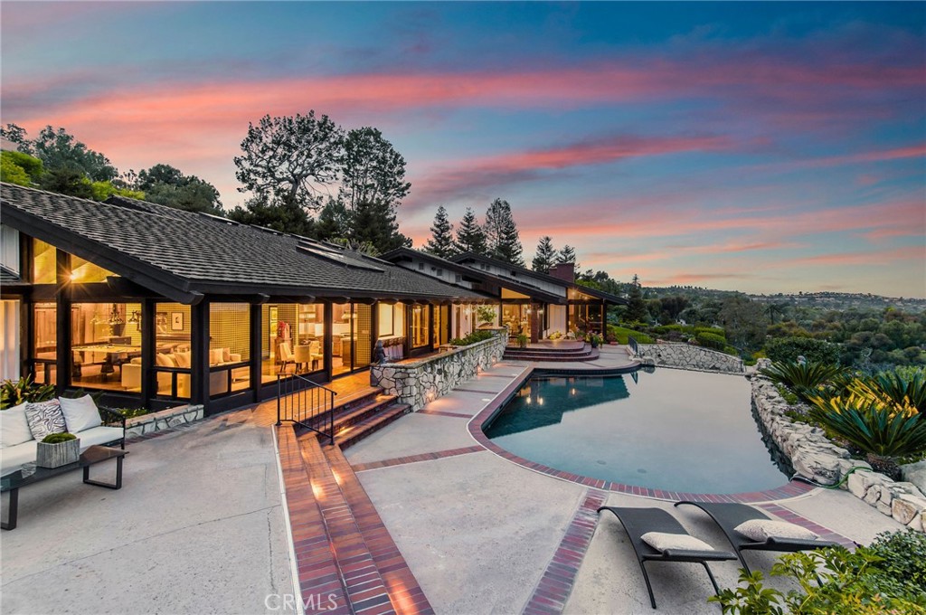 Twilight view from rear of the home