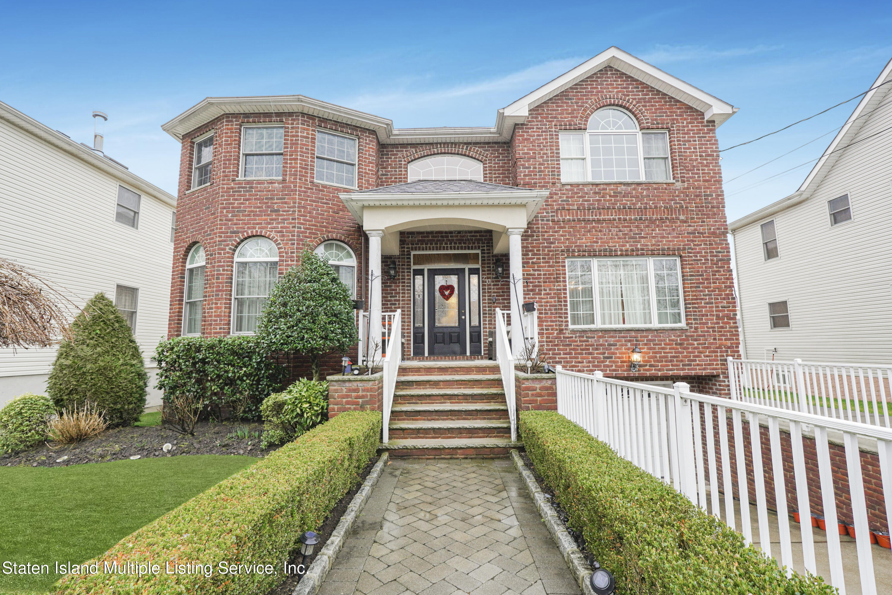 a front view of a house