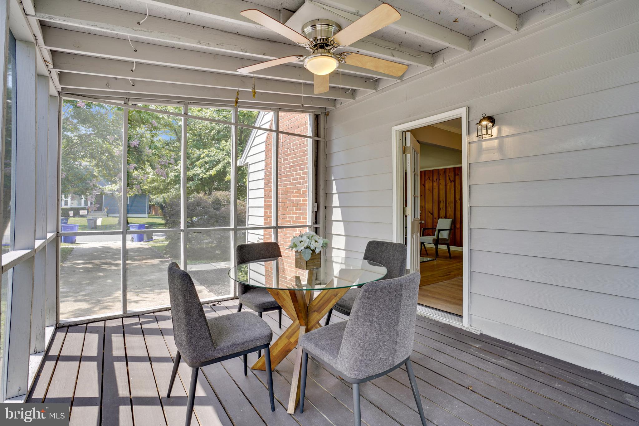905 Kerwin Road Silver Spring, MD 20901 - Photo 25 of 47 Inviting screened porch with ceiling fan