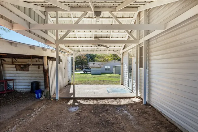 a view of an entrance gate of a building