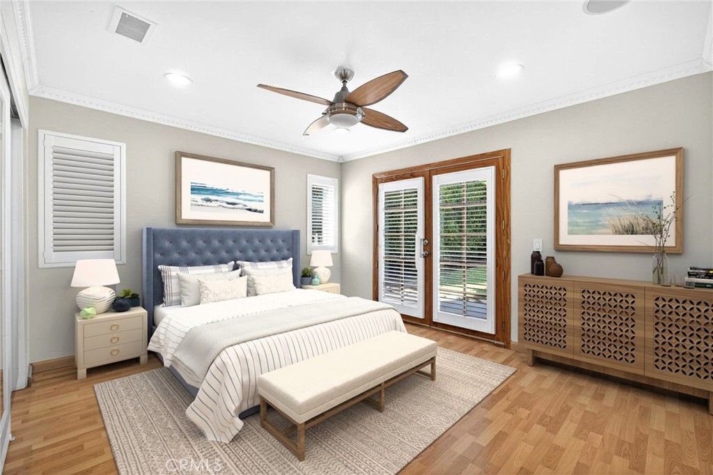 2519 Ralston Lane Redondo Beach, CA 90278 - Photo 6 of 69 a bedroom with a balcony a bed and a large window