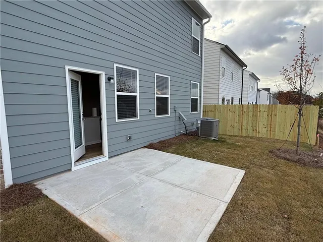 a backyard of a house