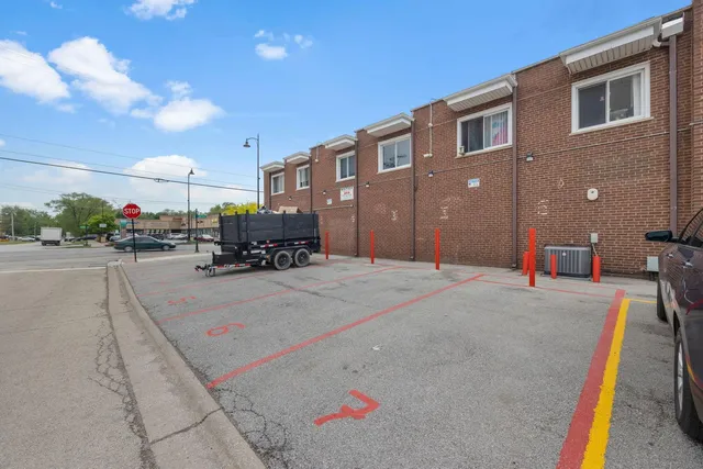 a car parked in front of a building