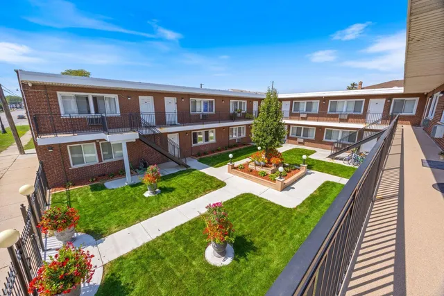 a view of swimming pool with outdoor seating