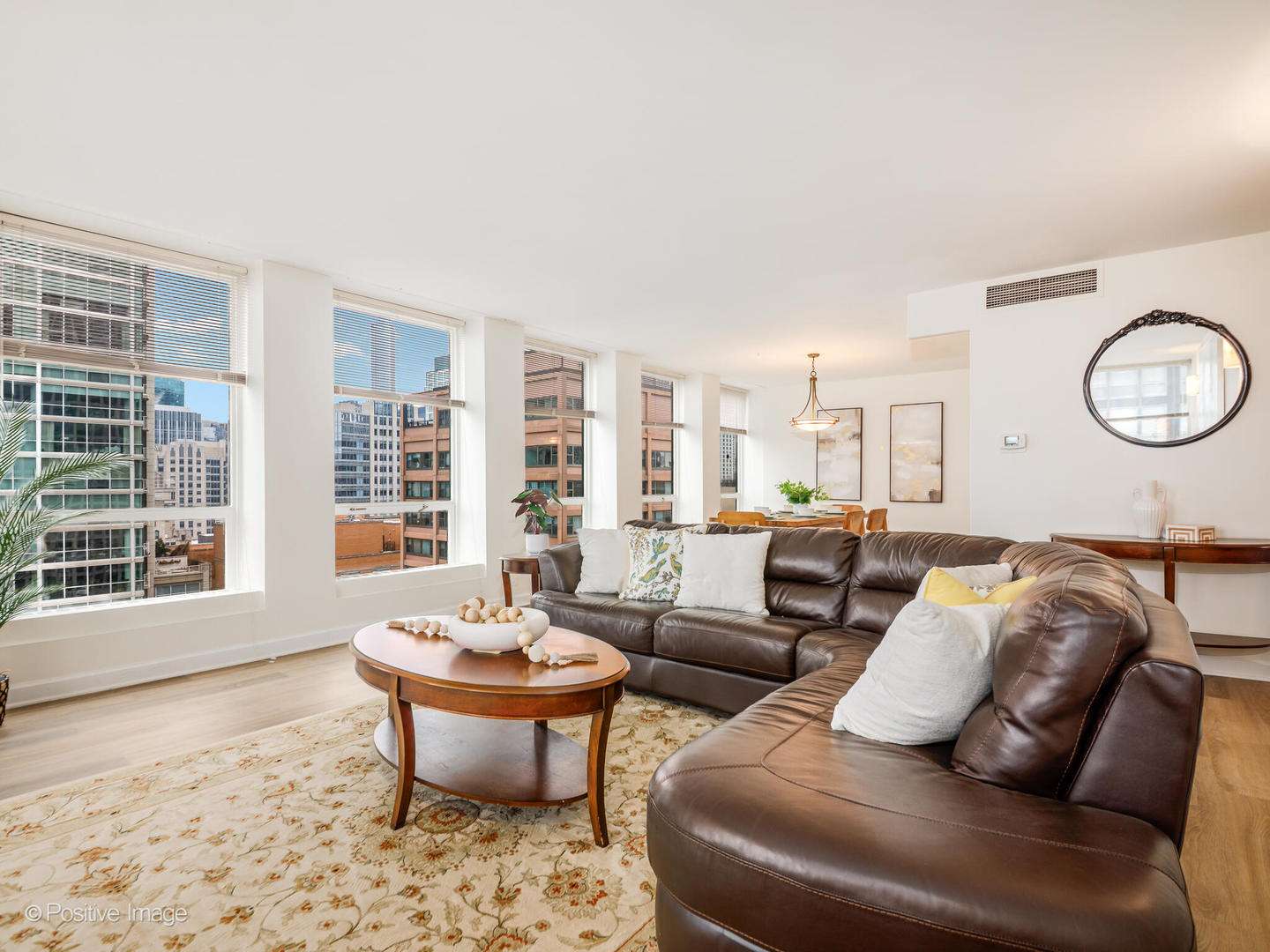 260 East Chestnut Street, Unit 2507 Chicago, IL 60611 - Photo 5 of 22 a living room with furniture a rug and a large window