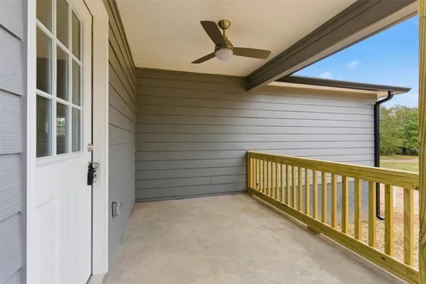a view of a porch