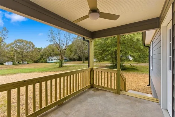 a view of a porch