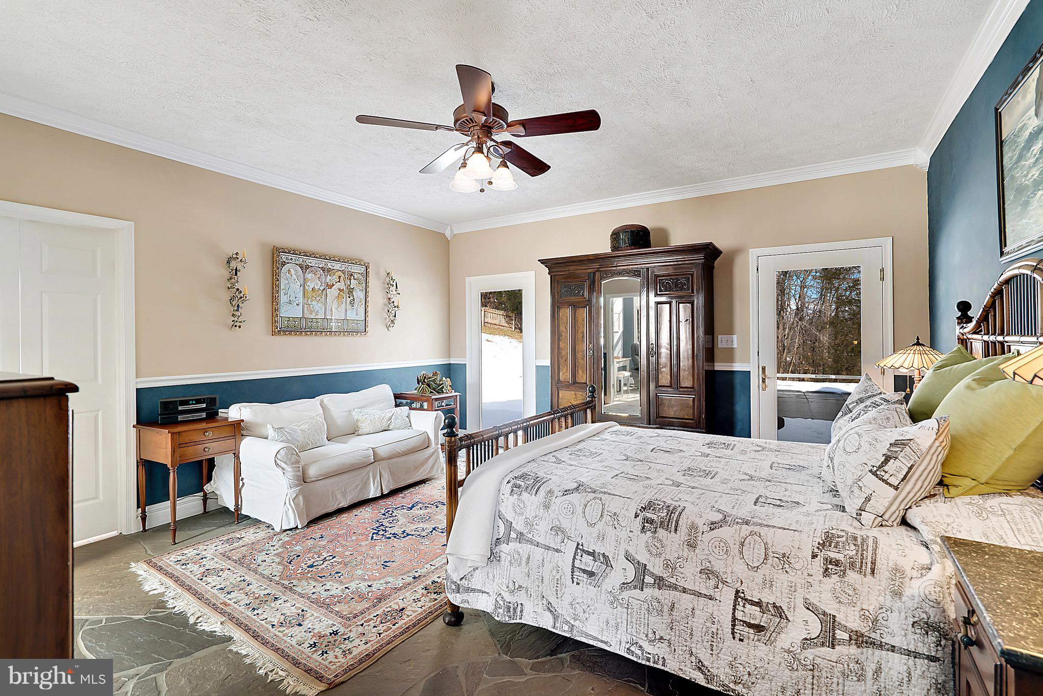 15325 Old Barn Road Rixeyville, VA 22737 - Photo 28 of 58 Master Bedroom with stone floor