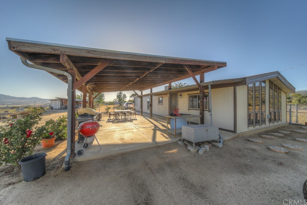 a view of porch with seating space