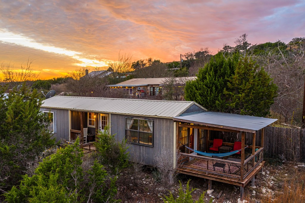 152 Henderson Branch Road West Ingram, TX 78025 - Photo 27 of 47 a aerial view of a house with a yard and potted plants