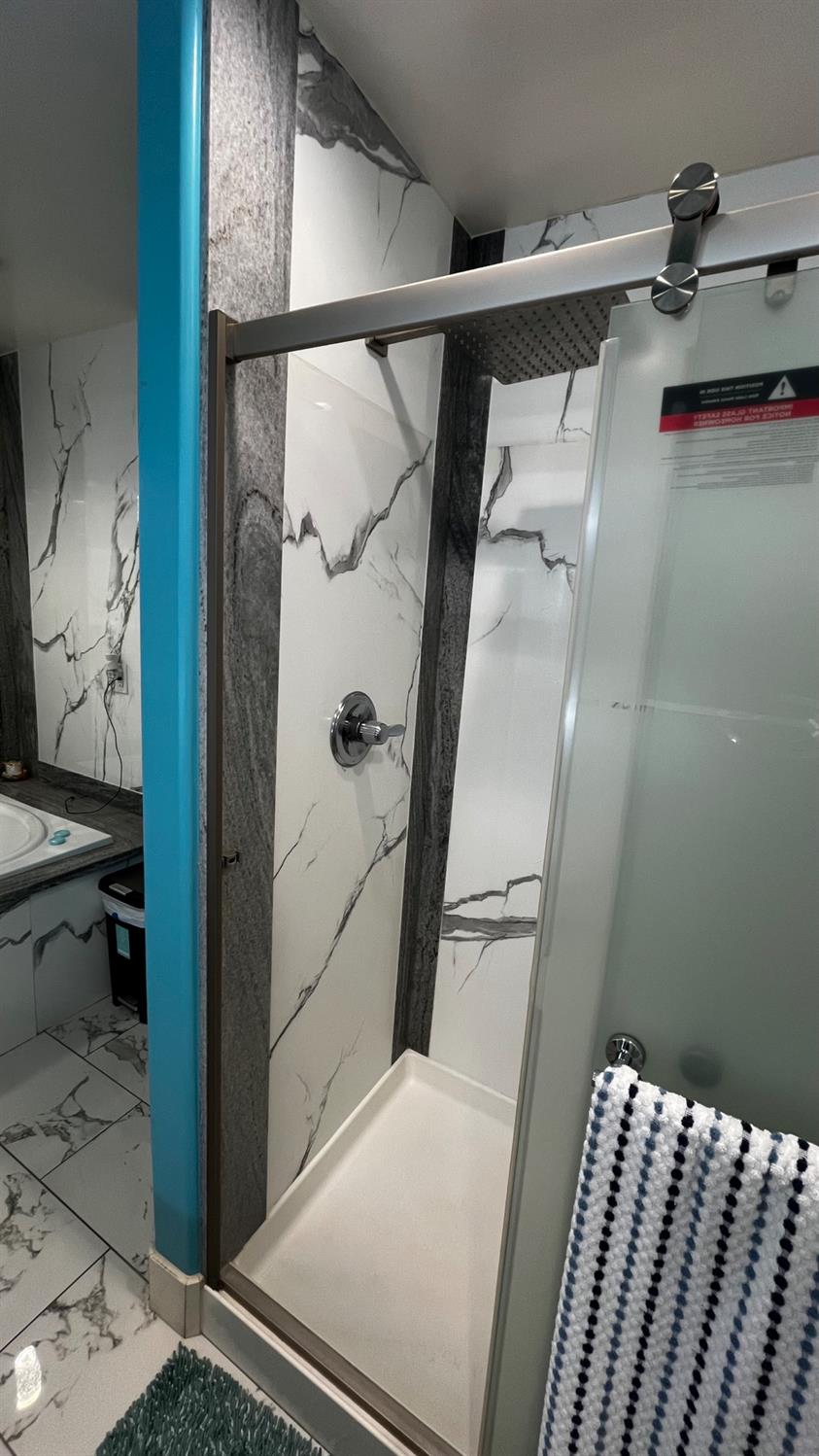 1738 U Street Rio Linda, CA 95673 - Photo 22 of 50 a bathroom with a shower and a sink