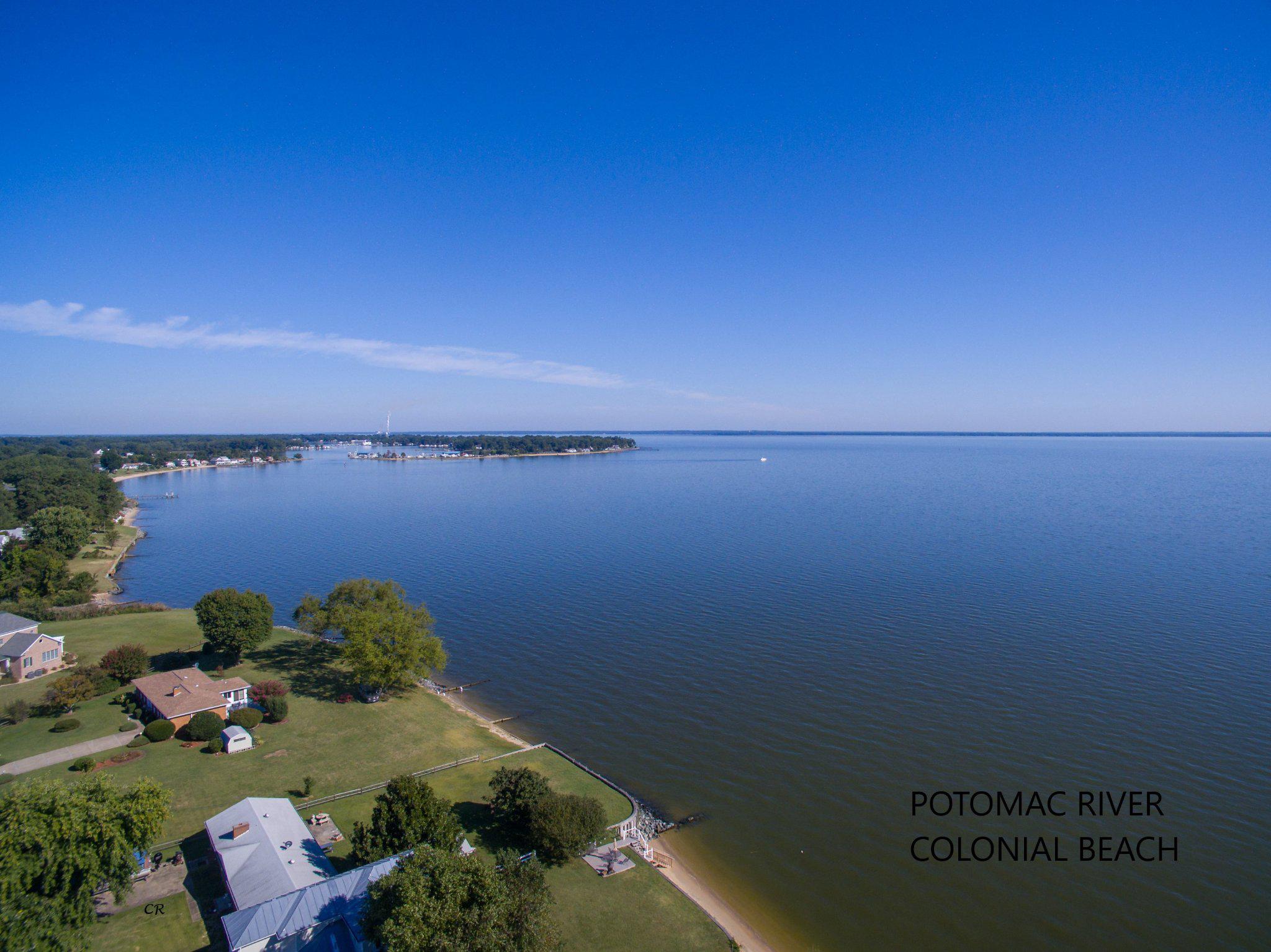 408 Wirt Street Colonial Beach, VA 22443 - Photo 35 of 46 areial of Potomac Rive and point of Colonial Beach
