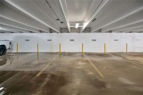 a view of a garage