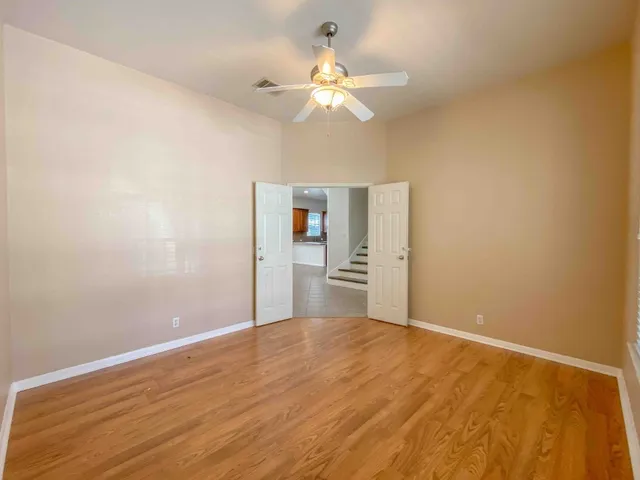 a view of entryway with wooden floor