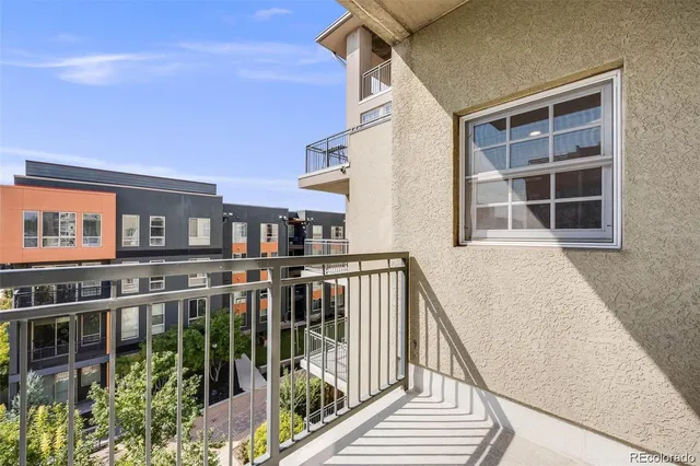 a view of city from a balcony