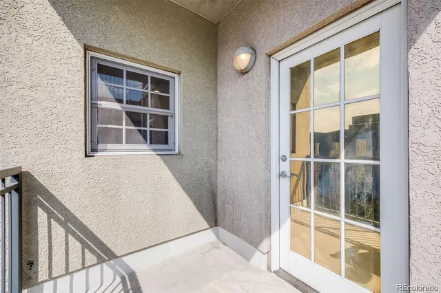 a view of front door of house