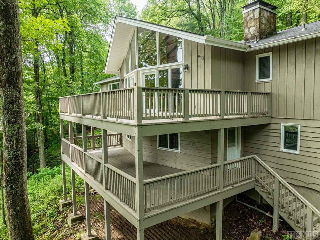 703 Dog Mountain Road Highlands, NC 28741 - Photo 44 of 51 Rear Exterior Showing Double Decks