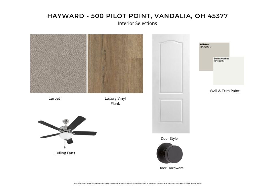 500 Pilot Point, Unit 2204 Vandalia, OH 45377 - Photo 6 of 7 Explore the selection of interior finishes, including flooring, ceiling fans, and door styles.