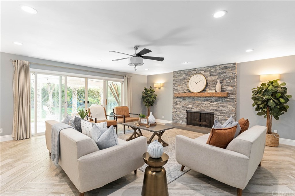 1766 North Mockingbird Place Orange, CA 92867 - Photo 5 of 39 a living room with furniture and a fireplace