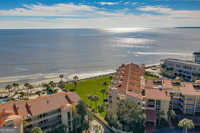an aerial view of multiple house
