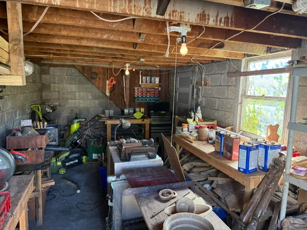 a backyard of a house