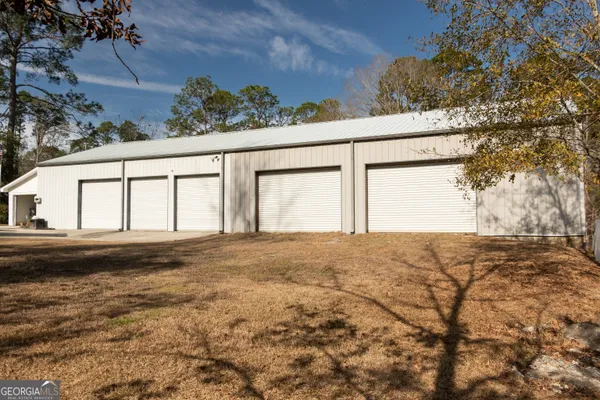 a view of back yard of house