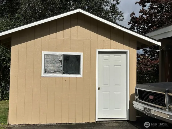 a view of a car garage