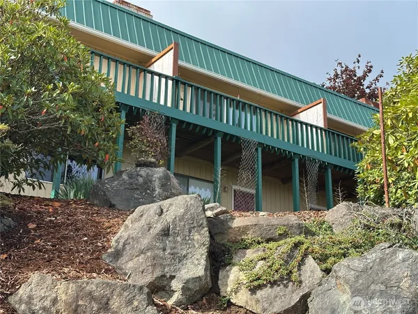 a view of a house with a balcony