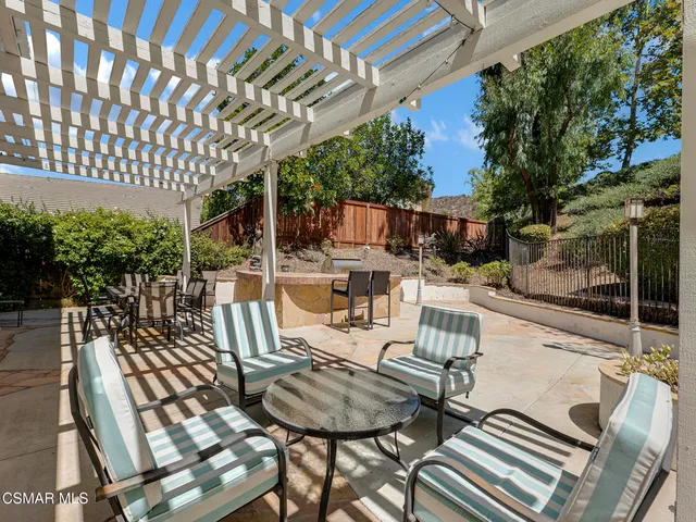 a view of a chairs and tables in the patio