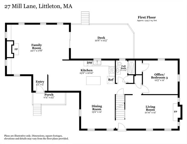 a picture of a bench in front of a white house