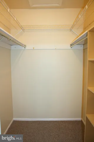 a view of small space with empty racks