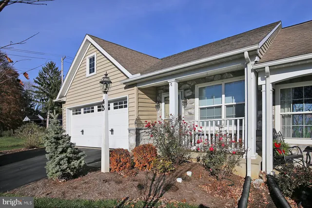 front view of a house with a porch