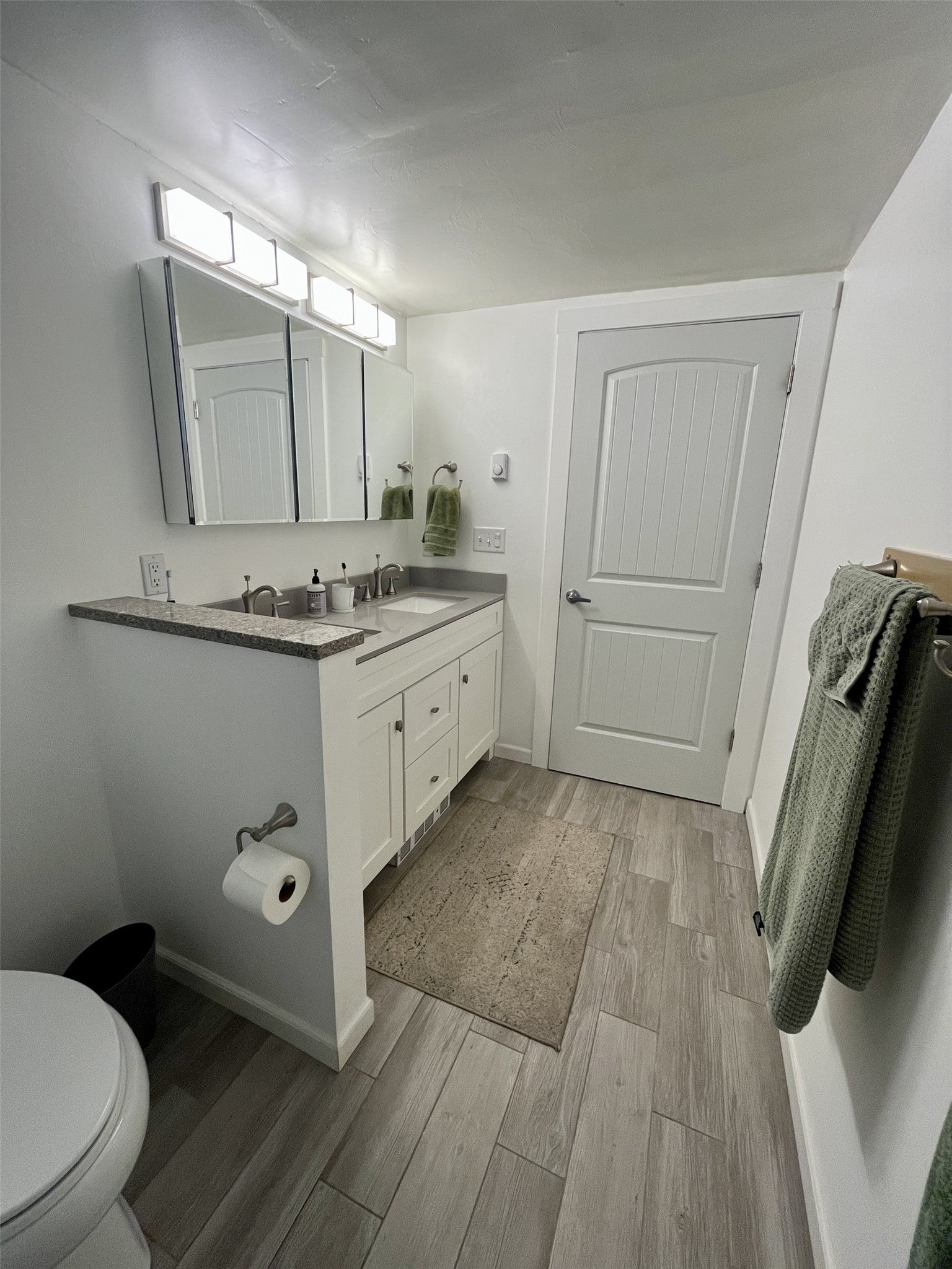 1344 Beaverhead Road Helena, MT 59602 - Photo 43 of 45 Full bathroom featuring double vanity and light wood-style flooring