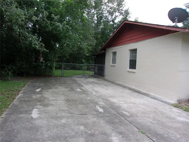a backyard of a house