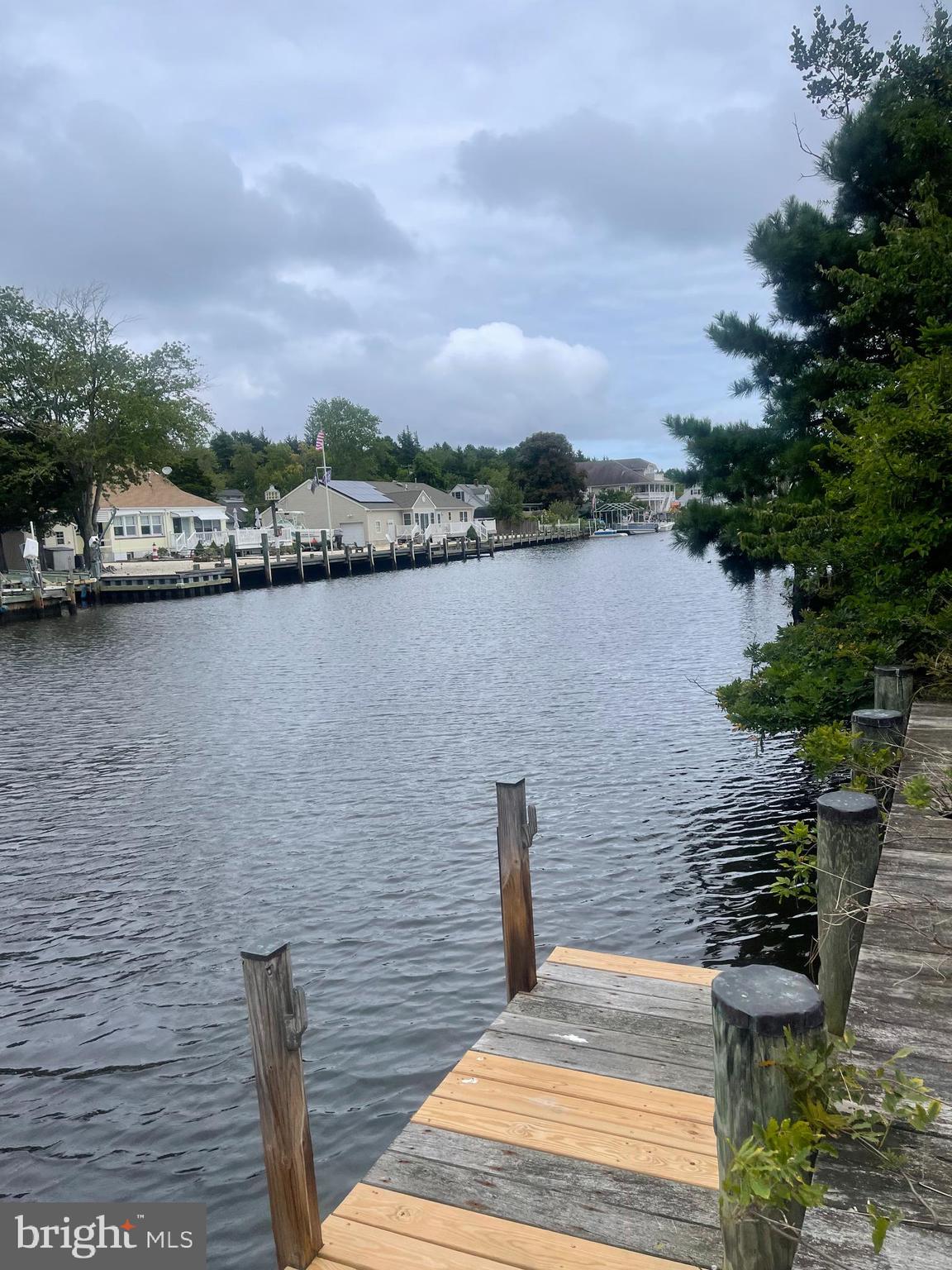 a view of a lake with houses