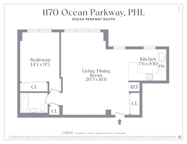 $349,000 | 1170 Ocean Parkway, Unit PHL | Midwood