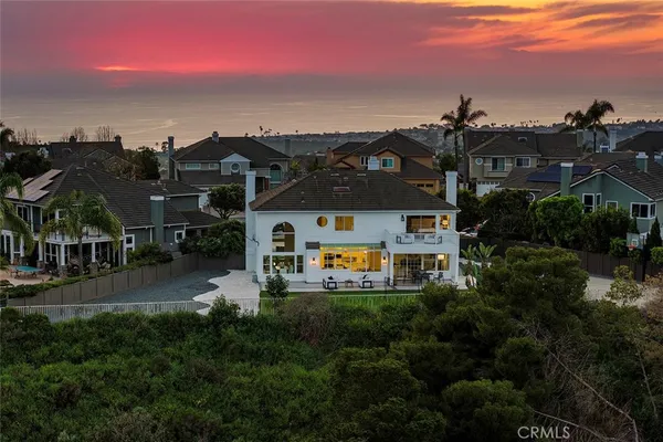 a aerial view of a house with a garden