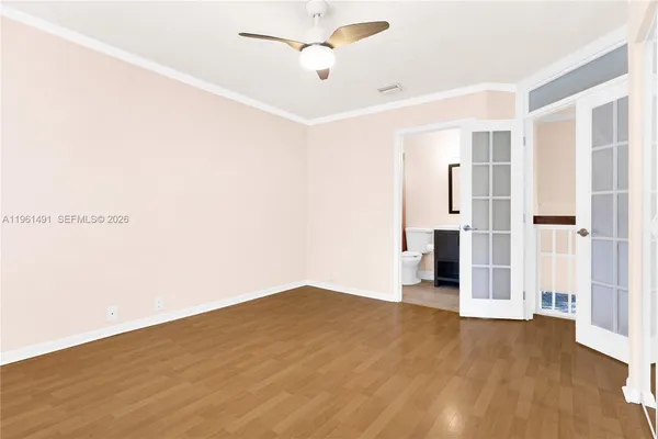 a view of small space with racks on the wall