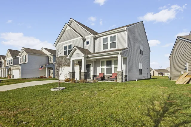 a building outdoor space with seating space