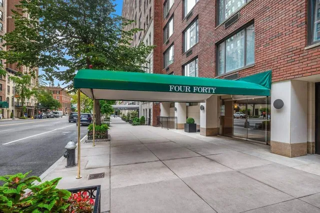 a view of a building with a outdoor space