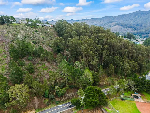an aerial view of residential house and outdoor space