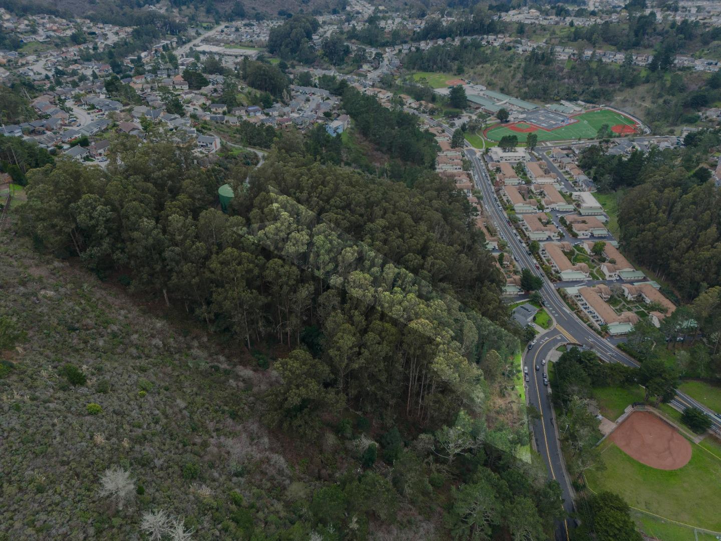 0 Everglades Drive Pacifica, CA 94044 - Photo 7 of 29 an aerial view of residential house with outdoor space and trees all around