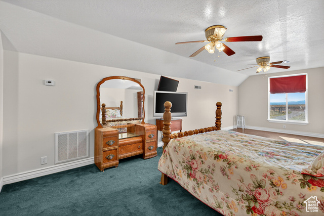 4768 East Hickman Canyon Road Stockton, UT 84071 - Photo 71 of 85 Garage bedroom with a ceiling fan, and carpet flooring.