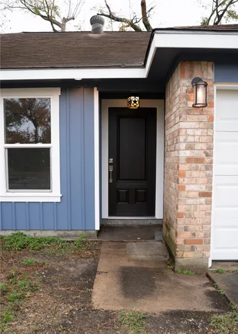 a view of a door of the house