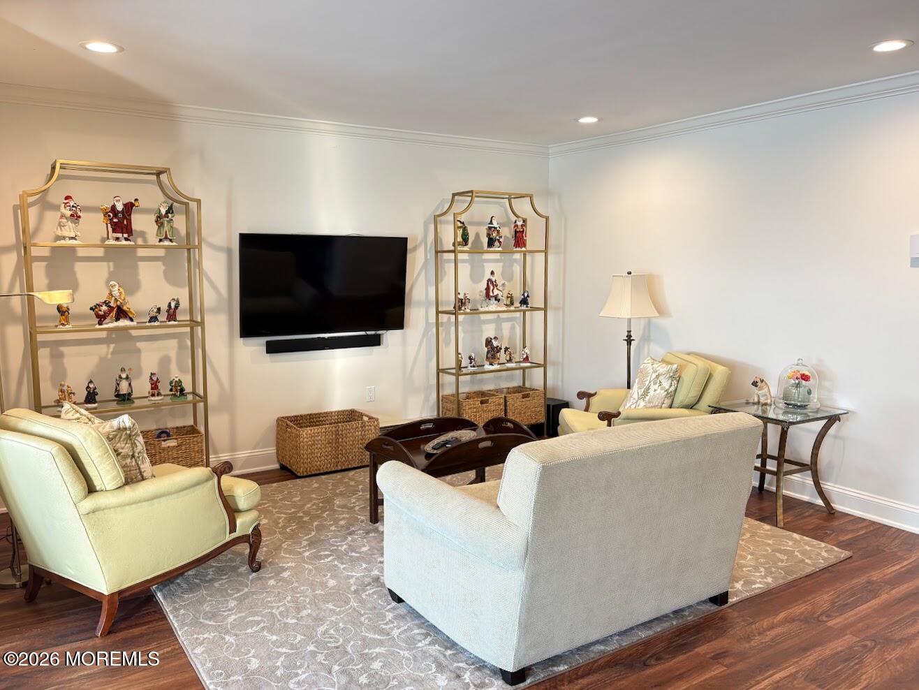 29 Dickinson Court Red Bank, NJ 07701 - Photo 16 of 36 a living room with furniture and a flat screen tv