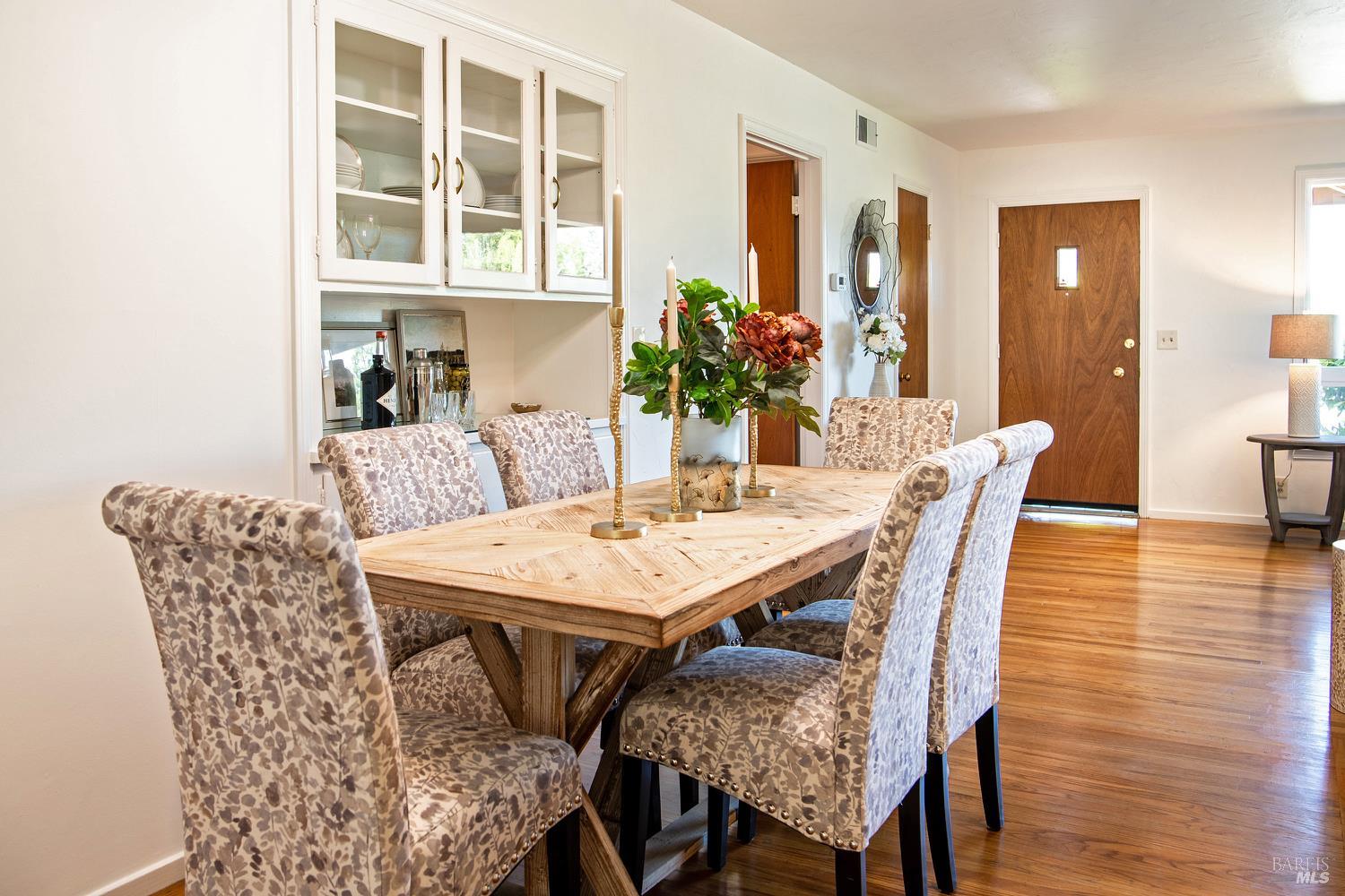 7949 Tocchini Street Sebastopol, CA 95472 - Photo 6 of 34 The built in hutch brings character to the dining area and room to display your treasures.
