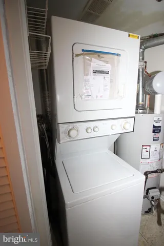 a close up view of washer and dryer