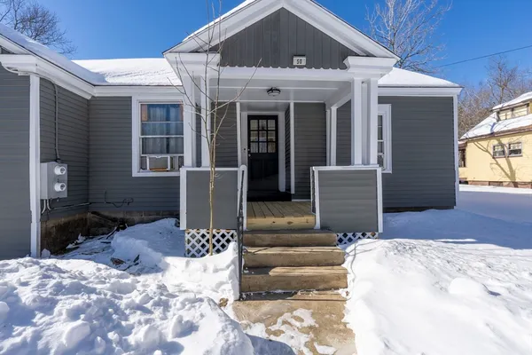 a view of a entryway door front of house