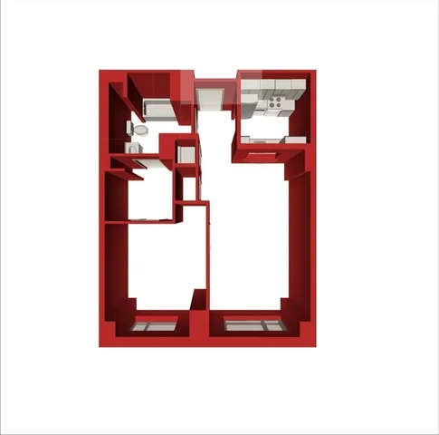 a picture of a bench in front of a door